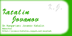 katalin jovanov business card
